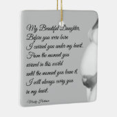 私の美しい娘の母性引用文クリスマス セラミックオーナメント (右)