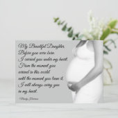 私の美しい娘の母性引用文ママムカード (スタンド正面)