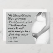 私の美しい娘の母性引用文ママムカード (正面/裏面)