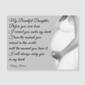 私の美しい娘ママ引用文詩マグネットカード (正面)