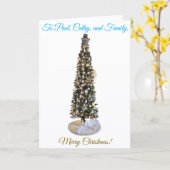 私の美しい息子と家族に、クリスマスカード カード (黄色い花)