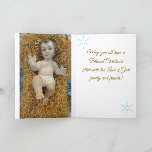 私の美しい息子と家族に、クリスマスカード カード (内部)