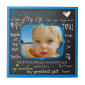 私の美しい息子の写真タイル タイル (正面)