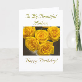 私の美しい母に、ハッピーバースデーカード カード
