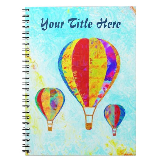 私の美しい気球の螺線形ノート ノートブック (正面)