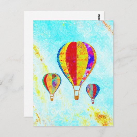 私の美しい気球の郵便はがき ポストカード (正面/裏面)