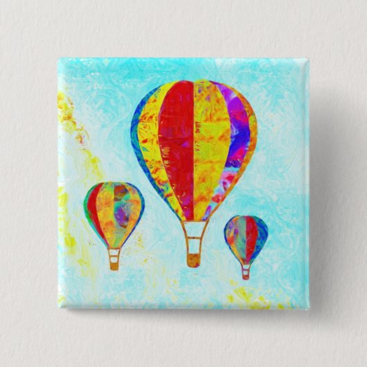 私の美しい気球ボタン 缶バッジ (正面)