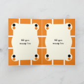 私の美しい義理のオレンジと黒の写真 カード (内部)