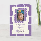 私の美しい義理の妹の紫と薄紫の写真 カード (正面)