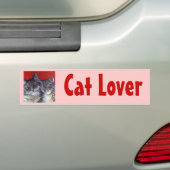 私の美しい虎猫猫 バンパーステッカー (車上)