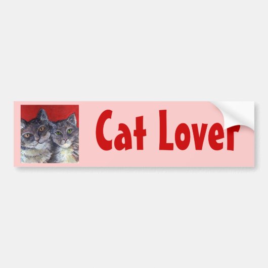 私の美しい虎猫猫 バンパーステッカー (正面)