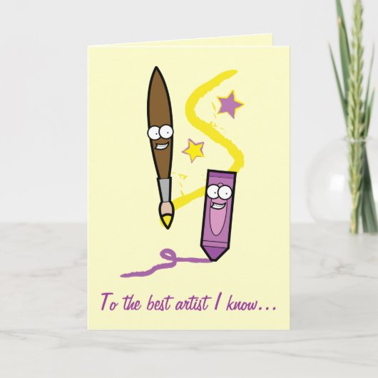 私の美術の先生へ感謝を サンキューカード (正面)