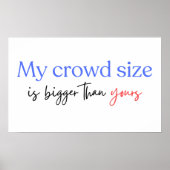 私の群衆のサイズはあなたのハリス・ウォルズよりも大きい ポスター (正面)