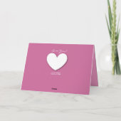 私の義母のピンクのハートV01にありがとう サンキューカード (裏面)