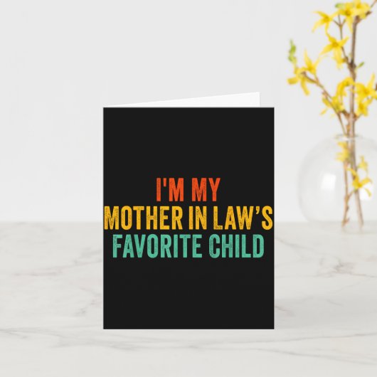 私の義母の最も愛される子供 面白い親 カード (黄色い花)