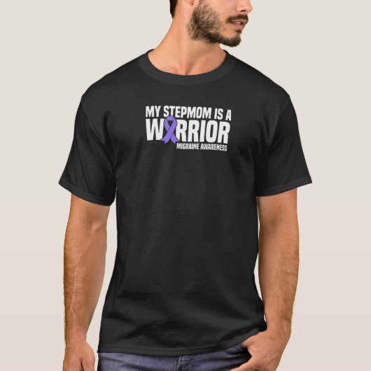 私の義母は戦士の片頭痛の認識度 Tシャツ (正面)