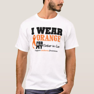 私の義父のための白血病Iの衣服のオレンジ Tシャツ
