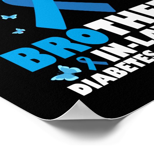 私の義理の兄の1型糖尿病の衣服ブルー ポスター (角)