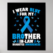 私の義理の兄の1型糖尿病の衣服ブルー ポスター (正面)
