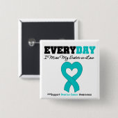 私の義理の妹恋しく思が毎日卵巣がん 缶バッジ (正面&裏面)