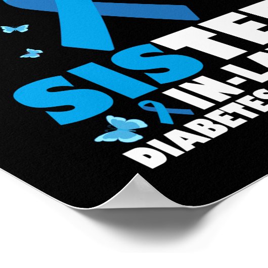 私の義理の姉のタイプ1の糖尿病のための衣服ブルー ポスター (角)