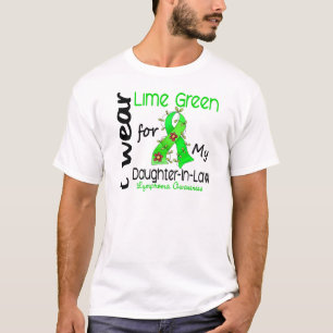 私の義理の娘のためのリンパ腫Iの衣服のライムグリーン Tシャツ