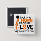 私の義理の娘MSの多発性硬化のための希望 缶バッジ (正面&裏面)