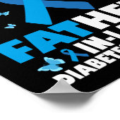 私の義理の父の1型糖尿病の衣服ブルー ポスター (角)