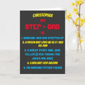 私の義理の父はカラフル引用文 カード (黄色い花)