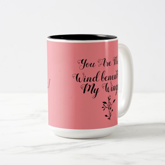 私の羽の下の風がマグカップ ツートーンマグカップ (正面右)