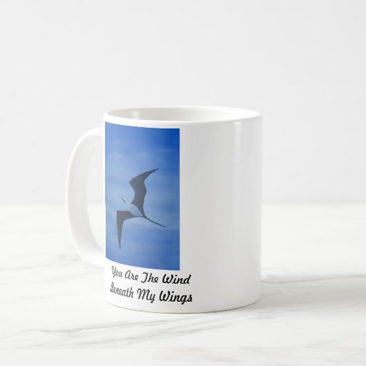 私の翼のマグの下の風 コーヒーマグカップ (正面左)