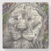 私の翼のライオンのOrigの芸術の石のコースターの下で巻いて下さい ストーンコースター (正面)