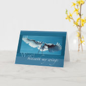 私の翼の挨拶状の下の風、 カード (黄色い花)