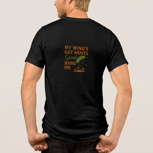 私の翼は動く トライブレンドTシャツ (裏面)