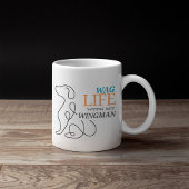 私の翼マン犬の所有者とWag生活 ジャンボコーヒーマグカップ