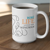私の翼マン犬の所有者とWag生活 ジャンボコーヒーマグカップ