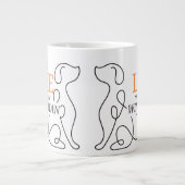 私の翼マン犬の所有者とWag生活 ジャンボコーヒーマグカップ (正面)