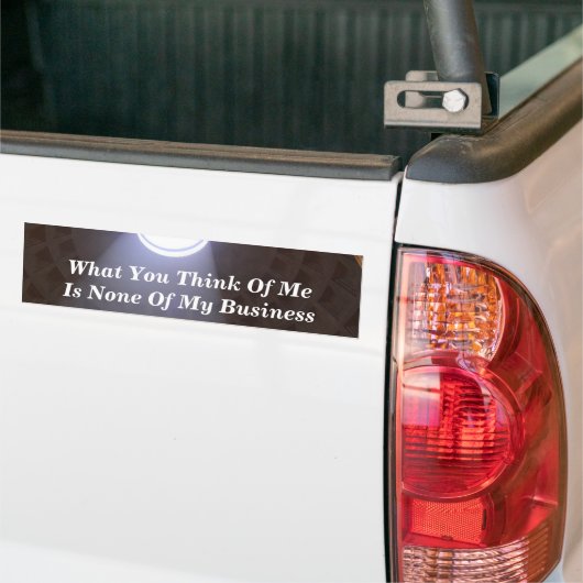 私の考える何を私のビジネスのどれもではないです バンパーステッカー (トラック上)