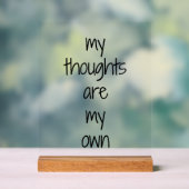 私の考えアクリル記号 アクリルサイン (ニュートラル)