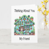 私の考え友人に カード (黄色い花)