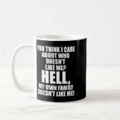 私の考え地獄気にを好きでない人のについて コーヒーマグカップ (左)