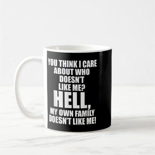 私の考え地獄気にを好きでない人のについて コーヒーマグカップ (左)