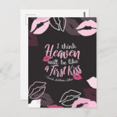 私の考え天国は最初のキスのようになる ポストカード (正面/裏面)