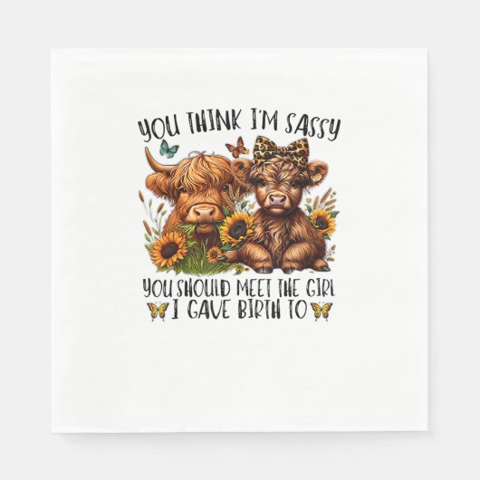 私の考え女の子に会った方が嬉しい スタンダードランチョンナプキン (正面)