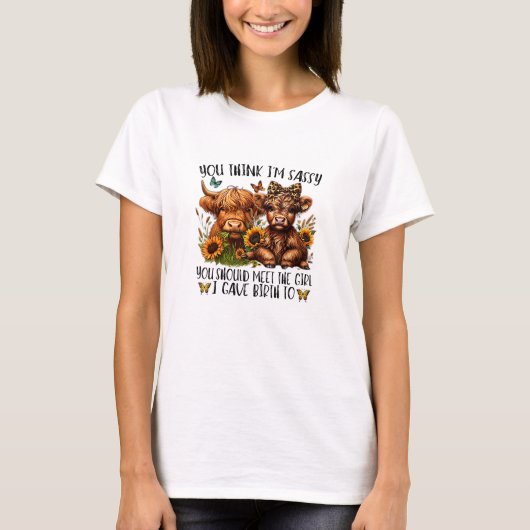私の考え女の子に会った方が嬉しい Tシャツ (正面)
