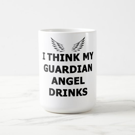 私の考え守護天使が飲む コーヒーマグカップ (中央)