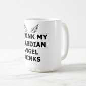 私の考え守護天使が飲む コーヒーマグカップ (正面右)