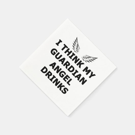 私の考え守護天使が飲む スタンダードカクテルナプキン (角)