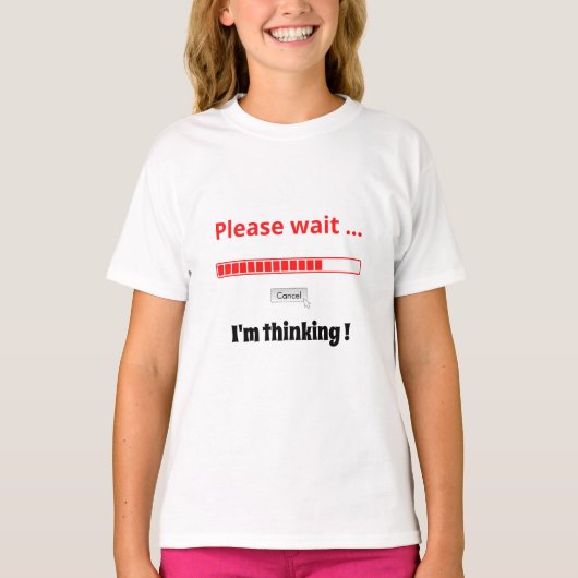 私の考え文字パーソナライズされたモダン Tシャツ (正面)