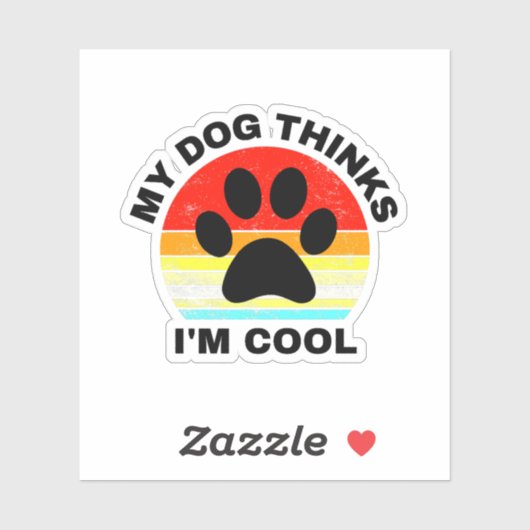 私の考え犬はカッコいい シール (シート)